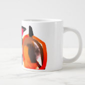 Zwarte kat pompoen vreugde grote koffiekop (Rechts)