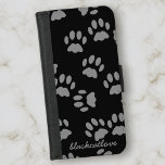 Zwarte kat poot print patroon<br><div class="desc">Heb je ooit geprobeerd om de tenen van je kat aan te raken, terwijl ze echt niet wil dat haar poten aangeraakt worden? Ik ook niet. Voeg je naam toe aan deze zwarte en grijze paw print patroon telefoonhoes (alleen als je wilt)</div>