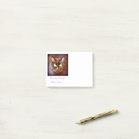 zwarte kat post-it® notes (Op bureau)
