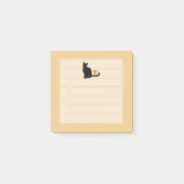 Zwarte kat post-it® notes (Voorkant)