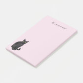 Zwarte kat post-it® notes (Schuin)