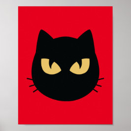 Zwarte kat poster