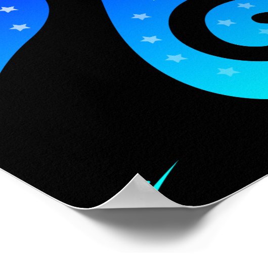 Zwarte kat poster (Hoek)