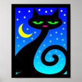 Zwarte kat poster (Voorkant)