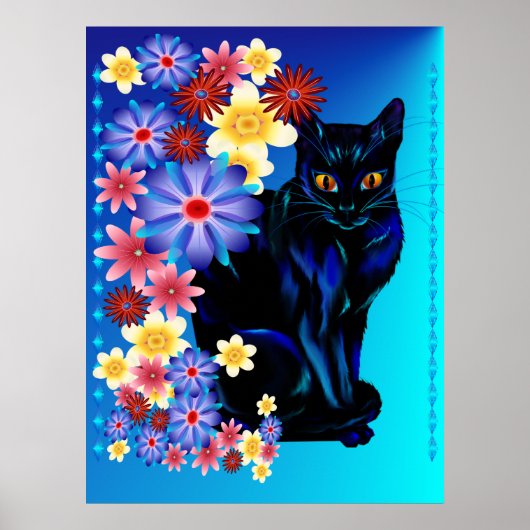 Zwarte Kat Poster (Voorkant)