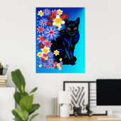 Zwarte Kat Poster (Thuiskantoor)
