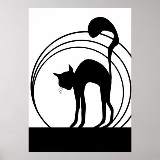 Zwarte kat poster (Voorkant)
