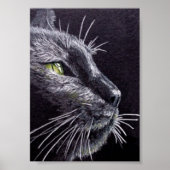 Zwarte kat poster (Voorkant)
