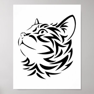 zwarte kat poster