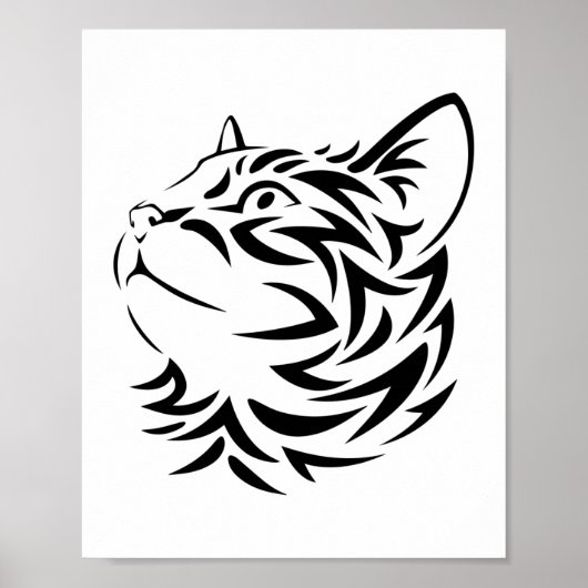 zwarte kat poster (Voorkant)
