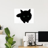 Zwarte kat poster (Thuiskantoor)
