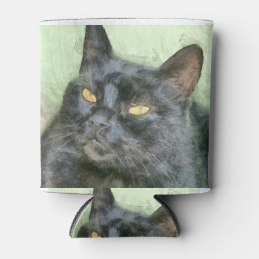 Zwarte-kat-potlood Blikjeskoeler (Voorkant)