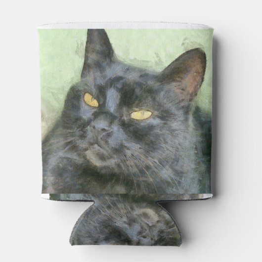 Zwarte-kat-potlood Blikjeskoeler (Achterkant)