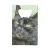 Zwarte-kat-potlood Creditkaart Flessenopener (Voorkant)