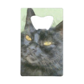 Zwarte-kat-potlood Creditkaart Flessenopener (Achterkant)
