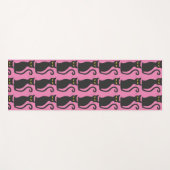 ZWARTE KAT PRINT OP ROZE YOGA MAT (Voorkant (horizontaal))