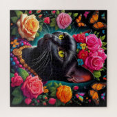 Zwarte kat puzzel! legpuzzel (Horizontaal)