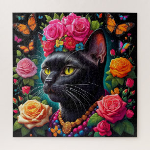 Zwarte kat puzzel! legpuzzel