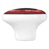 Zwarte Kat Quilt Keramische Knop (Zijkant)