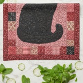 Zwarte Kat Quilt Theedoek (Gevouwen)