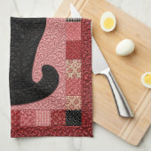Zwarte Kat Quilt Theedoek (Quarter Fold)