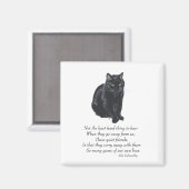 Zwarte-kat regenboogbrug magneet (Voorkant / Achterkant)