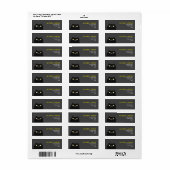 Zwarte Kat Retouradres Etiket (Full Sheet)