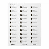 Zwarte Kat Retouradreslabels Etiket (Full Sheet)