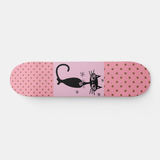 ZWARTE KAT-RETRO GIRLS PINK SKATEBOARD DECT (Horizontaal)