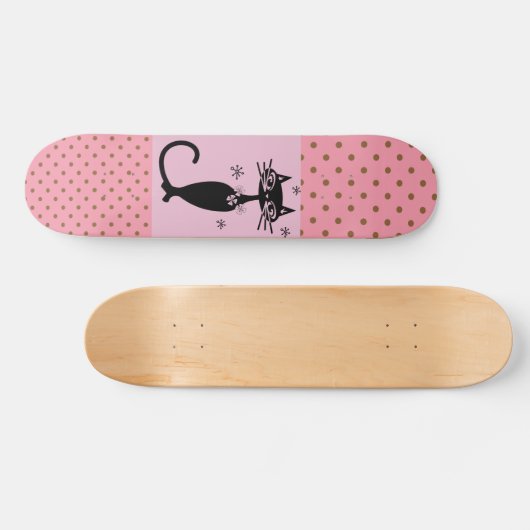 ZWARTE KAT-RETRO GIRLS PINK SKATEBOARD DECT (Horizontaal)