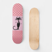ZWARTE KAT-RETRO GIRLS PINK SKATEBOARD DECT (Voorkant)