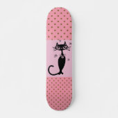 ZWARTE KAT-RETRO GIRLS PINK SKATEBOARD DECT (Voorkant)