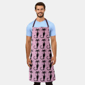 ZWARTE KAT RETRO ROZE SCHORT (Gedragen)