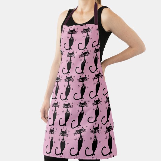 ZWARTE KAT RETRO ROZE SCHORT (Insitu)
