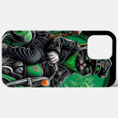 Zwarte kat rijdt op fiets St. Patrick's Day Case-Mate iPhone Case (Achterkant (horizontaal))