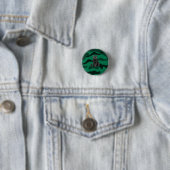 Zwarte kat ronde button 3,2 cm (In situ)