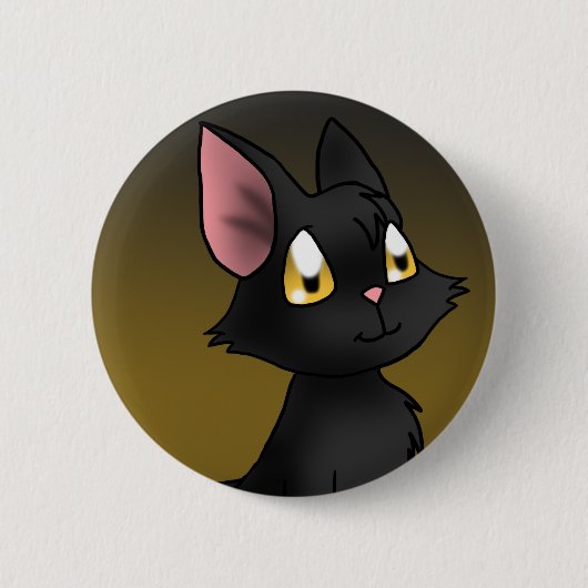 Zwarte kat ronde button 5,7 cm (Voorkant)