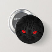 Zwarte kat ronde button 5,7 cm (Voorkant /achterkant)