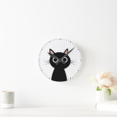 zwarte kat ronde klok (Huis)