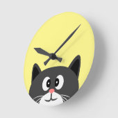 zwarte kat ronde klok (Hoek)