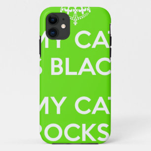 Zwarte kat rotsen Case-Mate iPhone case