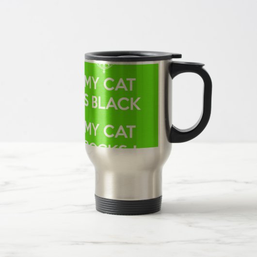 Zwarte kat rotsen reisbeker (Rechts)