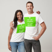 Zwarte kat rotsen t-shirt (Unisex)