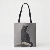 Zwarte Kat Royalty-Canvas tas (Voorkant)