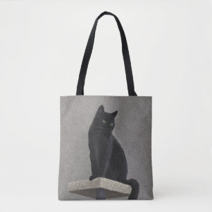 Zwarte Kat Royalty-Canvas tas