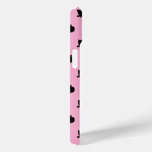 Zwarte kat (roze) Case-Mate iPhone case (Achterkant / Rechts)