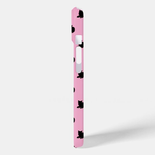 Zwarte kat (roze) Case-Mate iPhone case (Achterkant / Links)