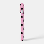 Zwarte kat (roze) iPhone 15 case (Linkerkant)