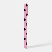 Zwarte kat (roze) iPhone 15 case (Rechterkant)