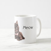 Zwarte Kat Roze Strik Koffiemok (Voorkant rechts)